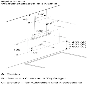 BOSCH Serie 8 Wandesse 90 cm Klarglas schwarz bedruckt Schwarz DWK91LT60