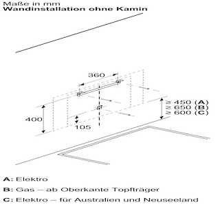 BOSCH Serie 8 Umluft-Wandhaube 90 cm Klarglas schwarz bedruckt Schwarz DWJ91LT60
