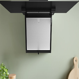 BOSCH Serie 4 Wandesse 80 cm Klarglas schwarz bedruckt Schwarz DWK87FN60