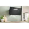 BOSCH Serie 4 Umluft-Wandhaube 80 cm Klarglas schwarz bedruckt, Schwarz DWJ87FN60