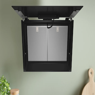 BOSCH Serie 6 Umluft Wandhaube 80 cm Klarglas schwarz bedruckt Schwarz DWJ81AN60