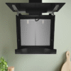 BOSCH Serie 8 Wandesse 90 cm Klarglas schwarz bedruckt Schwarz DWK91LT60