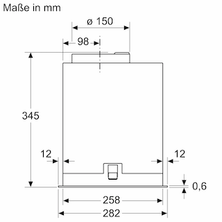BOSCH Serie 6 Lüfterbaustein 86 cm Edelstahl DLN87AC50