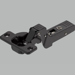 KREAKTIVMOEBEl Eingebautes BLUM CLIP top Scharnier Innenanschlag 95° onyxschwarz (70T975OX.TL) – dezente Optik für dunkle Möbeldesigns