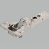 KREAKTIVMOEBEL Blum CLIP top BLUMOTION Scharnier Mittel 95° mit Feder (71B968) – Seitenansicht mit Montageplatte und Schließmechanismus