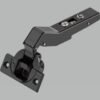 KREAKTIVMOEBEL Blum CLIP top BLUMOTION Winkelscharnier 110° +45° onyxschwarz (79B3558OX) – elegantes Scharnier für Möbel mit Winkelanschlag