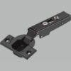 KREAKTIVMOEBEL Blum CLIP top 110° Standardscharnier Eckanschlag (70T355OX.TL) – Frontansicht mit Scharniertopf, CLIP-Mechanik und stabiler Eckanschlag-Konstruktion