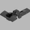 KREAKTIVMOEBEL Eingebautes BLUM CLIP top Profiltürscharnier 95° onyxschwarz (70T979OX.BTL) – dezente Optik für dunkle Profiltüren