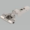 KREAKTIVMOEBEL Blum CLIP top 110° Standardscharnier Mittel INSERTA (71T369) – Seitenansicht mit Montageplatte für Mittelanschlag-Türen