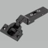 KREAKTIVMOEBEL Blum CLIP top BLUMOTION Winkelscharnier 95° +30° II (79B9556.OX) – Frontansicht mit Scharniertopf, CLIP-Mechanik und BLUMOTION Dämpfungssystem