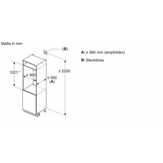 Bosch Serie4 KIR31VFE0 Einbau-Kühlschrank 102.1 x 54.1 cm Flachscharnier