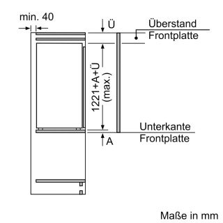 Bosch Serie4 KIR41VFE0 Einbau-Kühlschrank 122.1 x 54.1 cm Flachscharnier