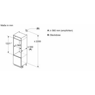 Bosch Serie4 KIR41VFE0 Einbau-Kühlschrank 122.1 x 54.1 cm Flachscharnier