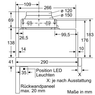 BOSCH Serie 4 Flachschirmhaube 60cm Silber DFL064A52
