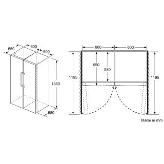 Bosch Serie 6 KSV36BIEP Freistehender Kühlschrank 186 x 60 cm Gebürsteter Stahl AntiFingerprint