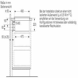 BOSCH Serie 6 Kochfeld mit Dunstabzug (Induktion) 70 cm Rahmenlos aufliegend PVQ711F15E