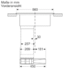 BOSCH Serie 6 Kochfeld mit Dunstabzug (Induktion) 70 cm Rahmenlos aufliegend PVQ711F15E