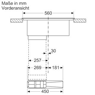 BOSCH Serie 6 Kochfeld mit Dunstabzug (Induktion) 70 cm Rahmenlos aufliegend PVQ711F15E