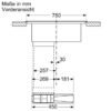 BOSCH Serie 4 PVS831B16E Kochfeld mit Dunstabzug (Induktion) 80cm Rahmenlos aufliegend