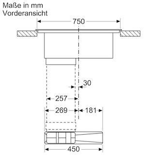 BOSCH Serie 6 Kochfeld mit Dunstabzug (Induktion) 80 cm Rahmenlos aufliegend PVQ811F15E
