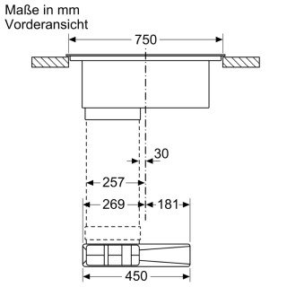 BOSCH Serie 4 PVS831B16E Kochfeld mit Dunstabzug (Induktion) 80cm Rahmenlos aufliegend