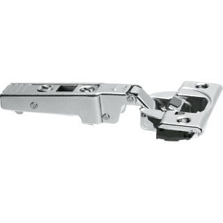 KREAKTIVMOEBEL Blum CLIP top BLUMOTION Profiltürscharnier 95° (71B955-V250) – Frontansicht mit Scharniertopf, CLIP-Mechanik und BLUMOTION Dämpfungssystem