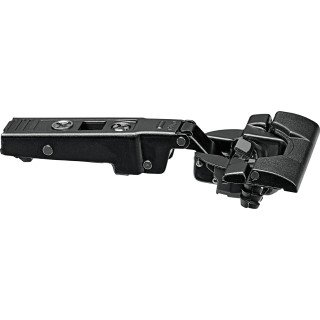 KREAKTIVMOEBEL Blum CLIP top BLUMOTION Profiltürscharnier 95° (71B959.OX) – Frontansicht mit Scharniertopf, CLIP-Mechanik und BLUMOTION Dämpfungssystem