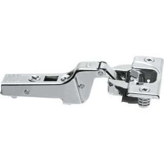 KREAKTIVMOEBEL Blum CLIP top BLUMOTION Scharnier Mittel 95° mit Feder (71B968) – Frontansicht mit Scharniertopf, CLIP-Mechanik und Federfunktion