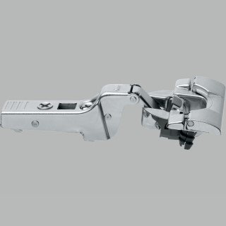 KREAKTIVMOEBEL Blum CLIP top BLUMOTION Scharnier Mittel 95° mit Feder (71B969) – Frontansicht mit Scharniertopf, CLIP-Mechanik und Federmechanismus für zuverlässigen Halt