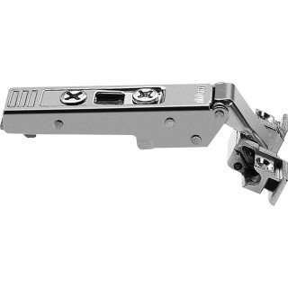 KREAKTIVMOEBEL Blum CLIP top 120° Scharnier für Alurahmen ohne Feder (72T550A.TL) – Frontansicht mit Scharniertopf und spezieller Konstruktion für Aluminiumrahmentüren