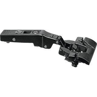 KREAKTIVMOEBEL Blum CLIP top BLUMOTION Winkelscharnier 95° +15° III (79B9494.OX) – Frontansicht mit Scharniertopf, CLIP-Mechanik und integrierter BLUMOTION Dämpfung