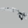 KREAKTIVMOEBEL Blum CLIP top BLUMOTION Winkelscharnier 95° +30° III (79B9496) – Frontansicht mit Scharniertopf, Eckanschlag und BLUMOTION Dämpfung