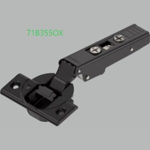 KREAKTIVMOEBEL Blum CLIP top BLUMOTION Scharnier Eck 71B355OX-V250 in Onyxschwarz – Hochwertiges Möbelscharnier mit Dämpfung