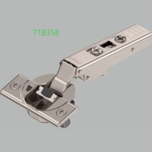 KREAKTIVMOEBEL Blum CLIP top BLUMOTION Eckscharnier 110° mit Feder, aufliegend, Einpressmontage – Vorderansicht