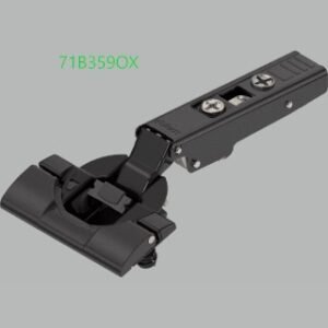 KREAKTIVMOEBEL Blum CLIP top BLUMOTION Scharnier Eck 110° 71B359OX-V250 in Onyxschwarz – Scharnier mit werkzeugloser Schnellmontage für aufliegende Möbeltüren