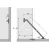 HETTICH MB-Klappenhalter Klappenh. 205 KH 13233 vernickelt, links/rechts