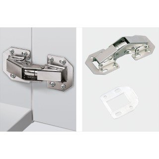 Hettich Aufschraubscharnier 19640 ohne Feder montiert an Möbelstück. Kreaktivmoebel, Kreativ möbel, Schrank Scharniere