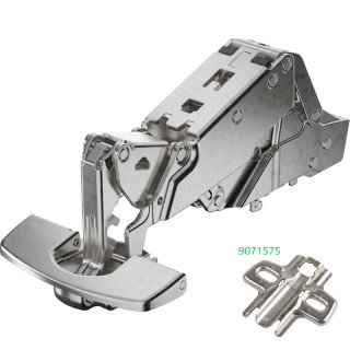 HETTICH Möbel-Topfscharnier, Sensys 8657, 9099613, 165°, Kröpf. 9, 5mm, Stahl vernickelt