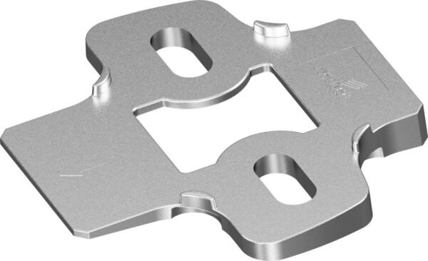 Hettich Möbel-Winkeladapter 5°, vernickelt, für Kreuzmontageplatten – stapelbarer Adapter zur exakten Winkelausrichtung bei Möbelverbindungen