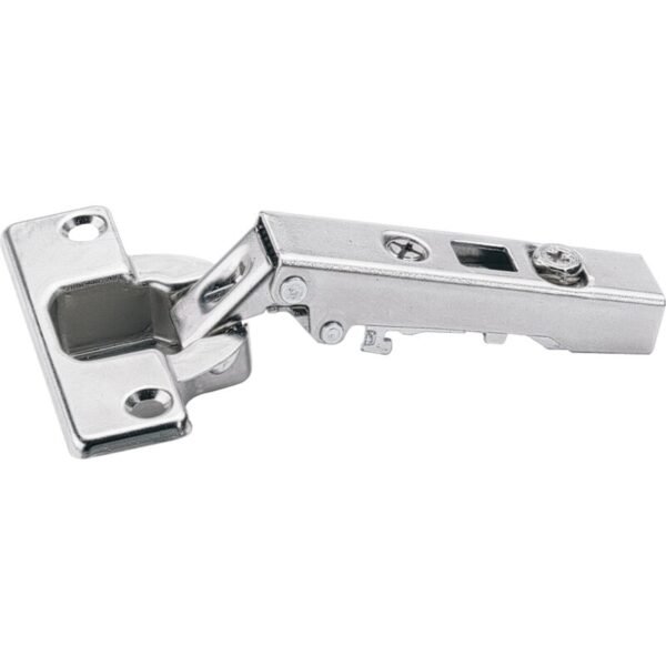 Hettich Topfscharnier 48053 mit 110 Grad Öffnungswinkel und 5 mm Kröpfung, vernickeltes Möbelscharnier für Küchenschränke und Möbel