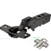 Hettich Sensys 8646i Topfscharnier 9091762 in obsidianschwarz, halb-vorliegend, mit integrierter Dämpfung und Push-to-open, 110° Öffnungswinkel