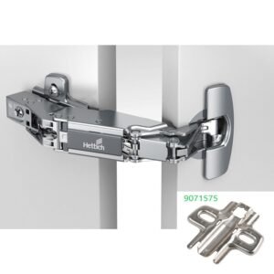 Hettich Sensys 8657i Möbelscharnier 165 Grad mit integrierter Dämpfung, Topfscharnier aus vernickeltem Stahl für Vollauflage