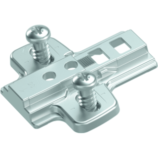 Hettich Adapterplatte Paralleladapter vernickelt mit 0 mm Distanz KREAKTIVMOEBEL KREATIV MÖBEL