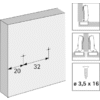 HETTICH MB-Linear-Montageplatte, Distanz 1, 5mm, Sensys/Intermat, 9117341, Stahl vern.