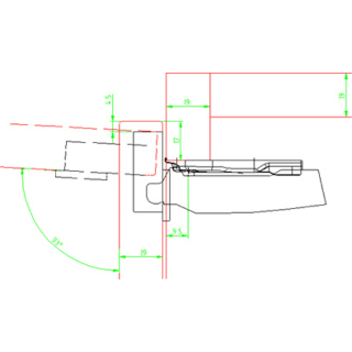 HETTICH MB-Topfscharnier, Sensys 8631i, 9091431, 95°, Kröpf. 0mm, Stahl silber vern.