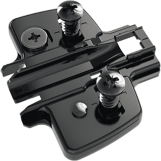 HETTICH Kreuzmontageplatte 0mm Sensys 8099 obsidianschwarz 9091803 KREAKTIVMOEBEL KREATIV MÖBEL