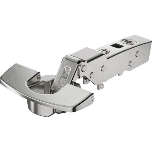 Abbildung eines HETTICH Topfscharnier-Modells 9073645 / 8645 mit 110° Öffnungswinkel, verdeckter Montage und Clip-on-Technik für Möbeltüren.