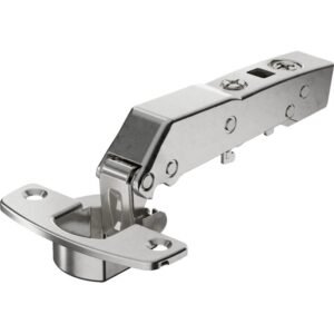 Hettich Sensys 8639 Topfscharnier 95 Grad, Artikel 9088102, Zinkdruckguss silber vernickelt, mit integrierter Dämpfung – Ansicht von oben