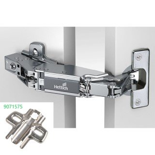 HETTICH Möbel-Topfscharnier, Sensys 8657, 9099633, 165°, Kröpf. 9, 5mm, Stahl vernickelt