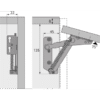 Hettich Hochklappbeschlag 40722 Lift Junior 75° Stahl vernickelt